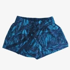 Lululemon Spring Break Away Short II Women's 4 Palm Lace Tofino Teal